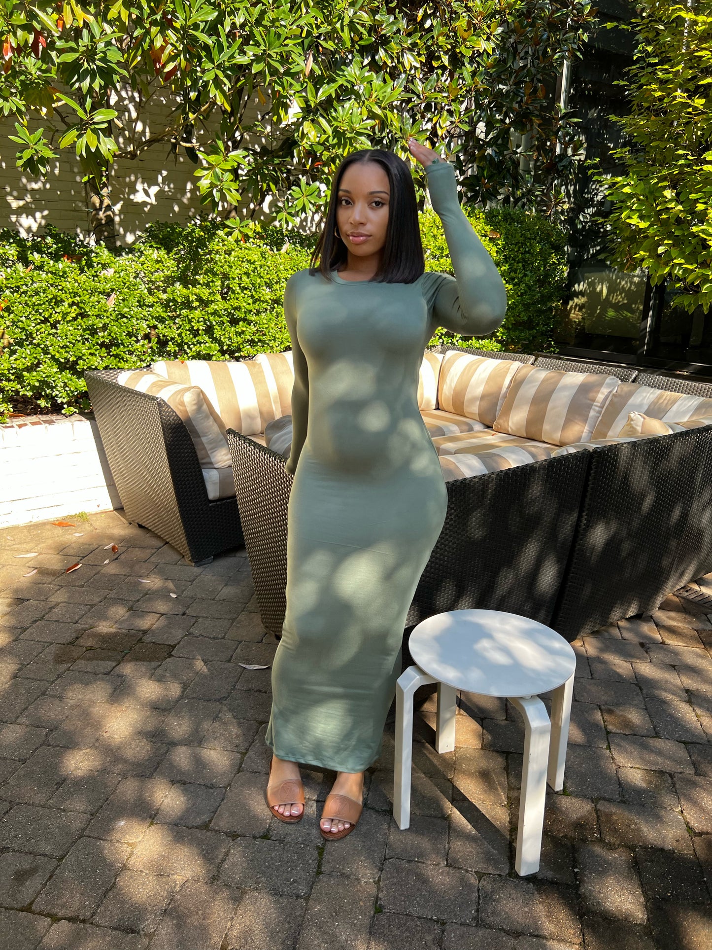 Just like skin Dress (Olive)