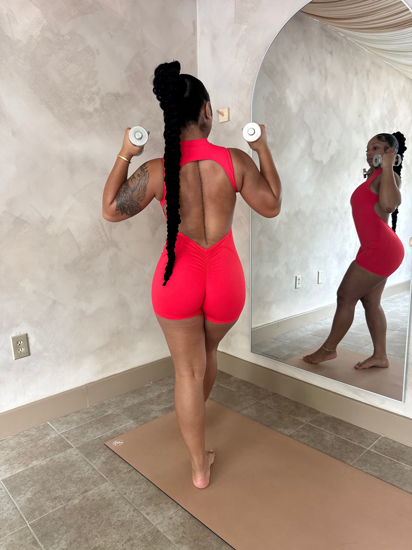 High Support Backless Sport Jumpsuit
