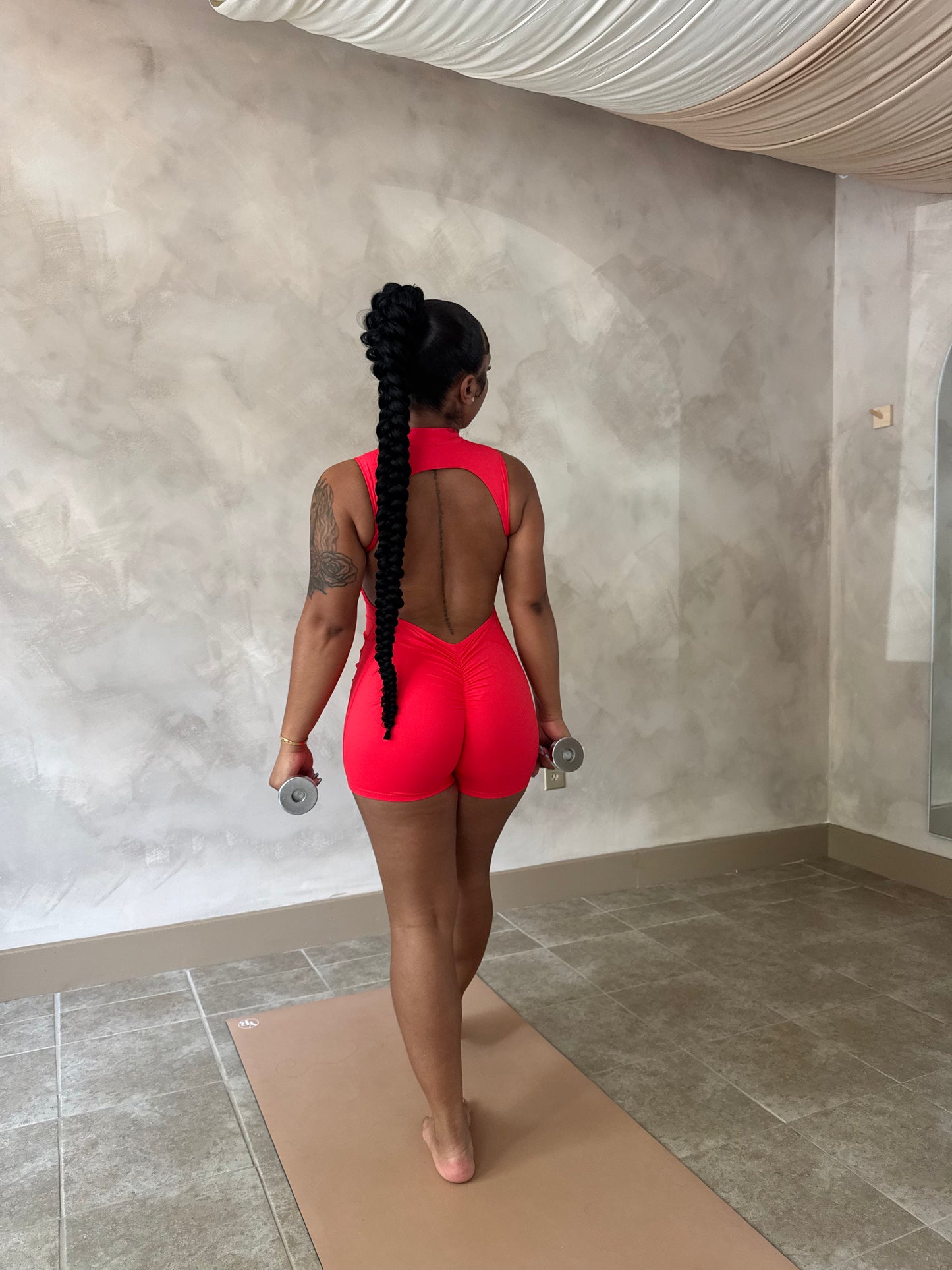 High Support Backless Sport Jumpsuit