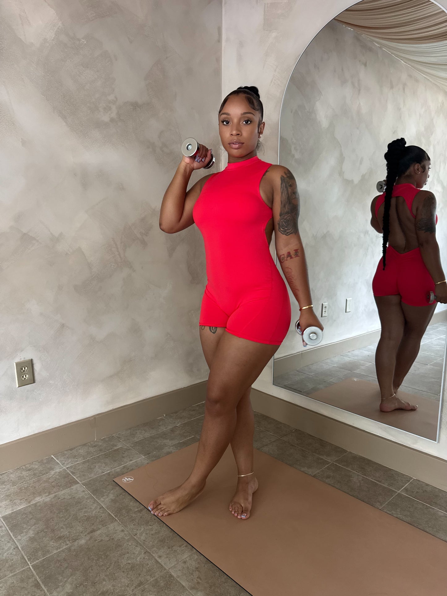 High Support Backless Sport Jumpsuit